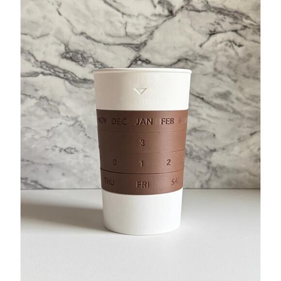 Sip, Modern Desk Organizer With Rotating Calendar and Secret Storage Compartment - Picture 3 of 3